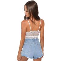 Merry See Beyaz Dantel İşlemeli Beyaz Şık Bodysuit 